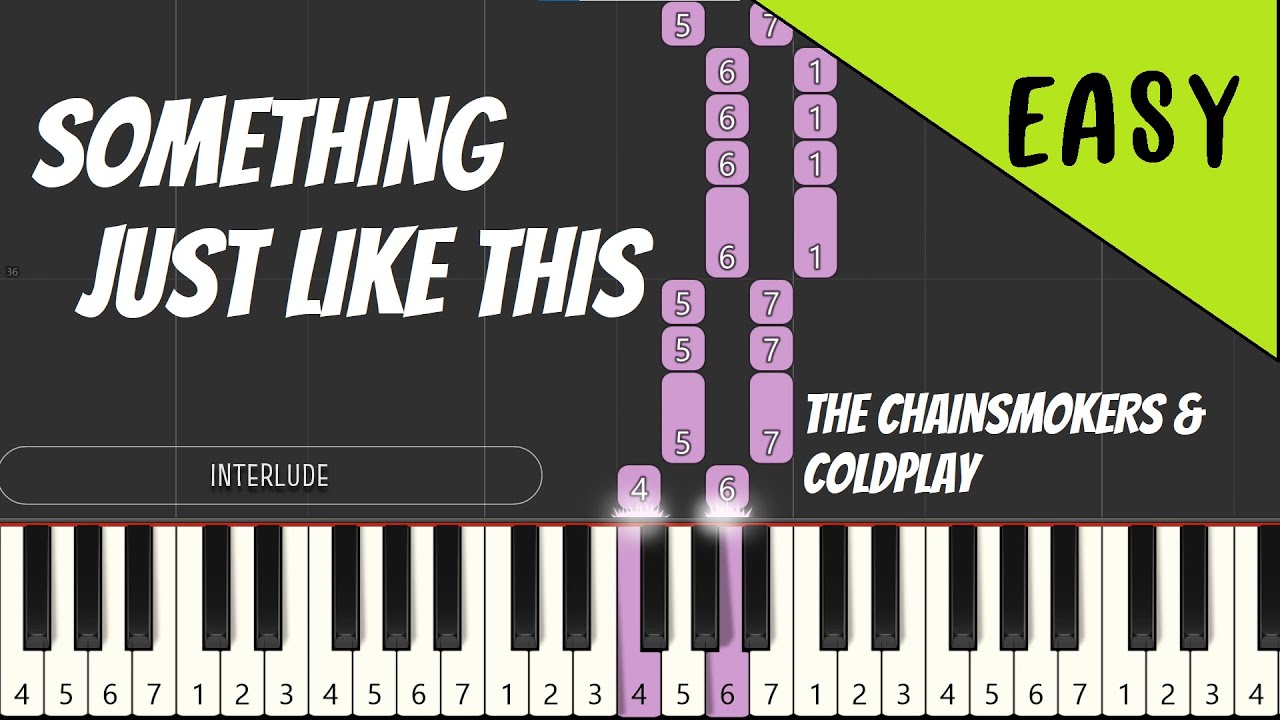 Something Just Like This - The Chainsmokers & Coldplay 【 Piano Tutorial EASY】Play with Backing Track