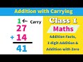 Addition with carrying  addition facts and addition with carry over  class 1 maths syllabus