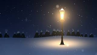 Christmas lamp post snow classic 4k Visual Loop | Python + Taichi CUDA | 60 FPS