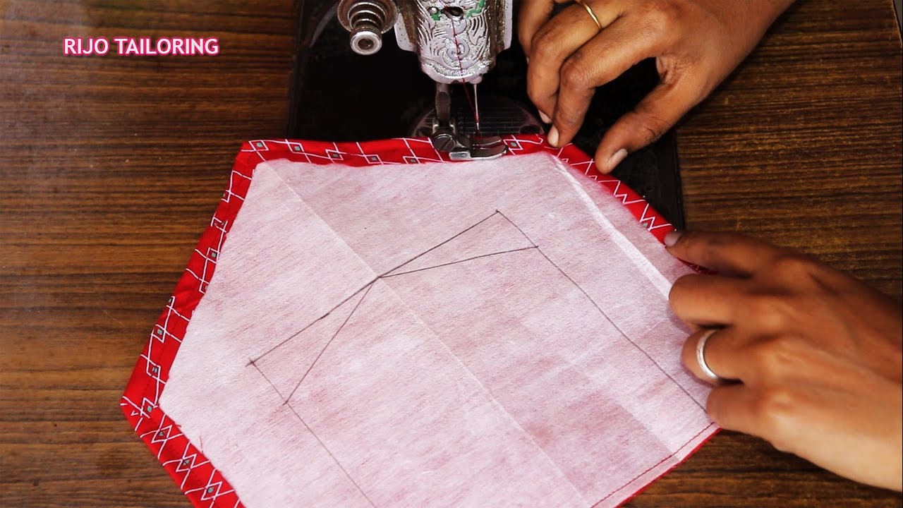 simple nighty neck design cutting and stitching in tamil | XL size cotton nighty front neck design