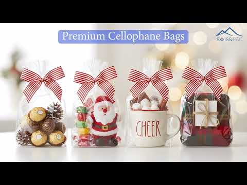 Ultra-Clear Cellophane Bags Premium Packaging for Bakery Gifts More