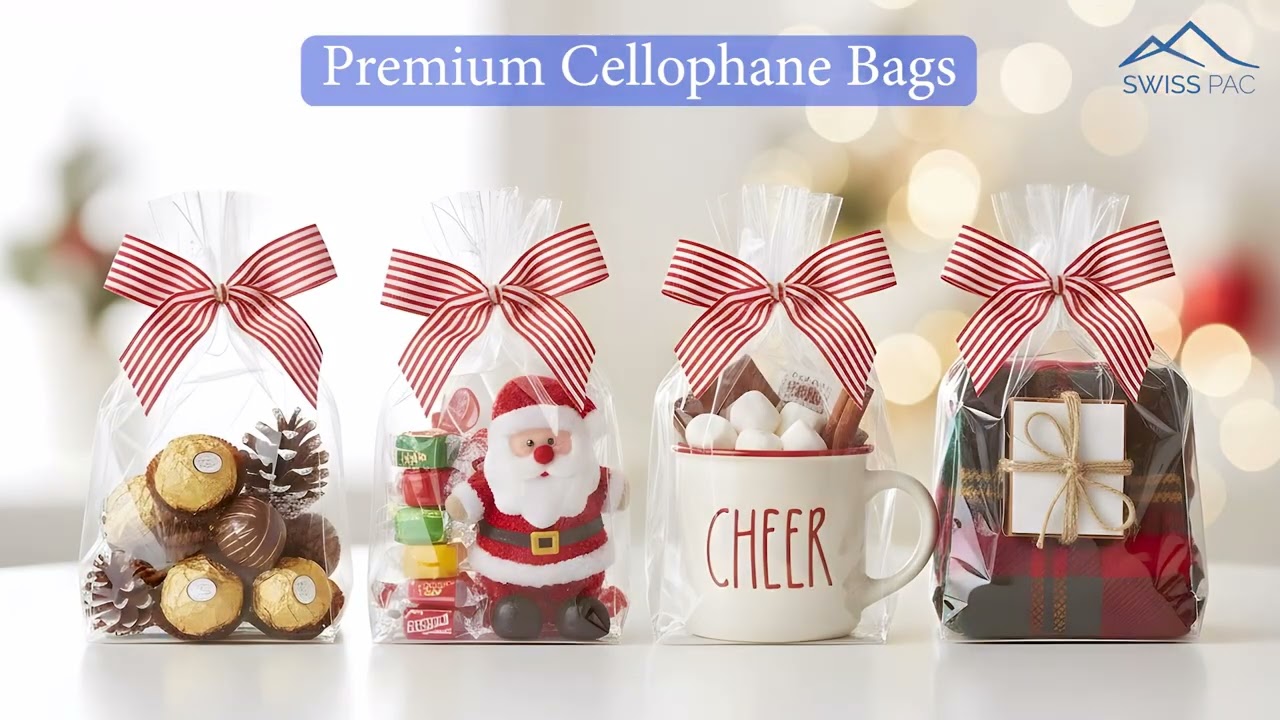 Ультрапрозрачные целлофановые пакеты | Премиальная упаковка для выпечки, подарков и многого другого