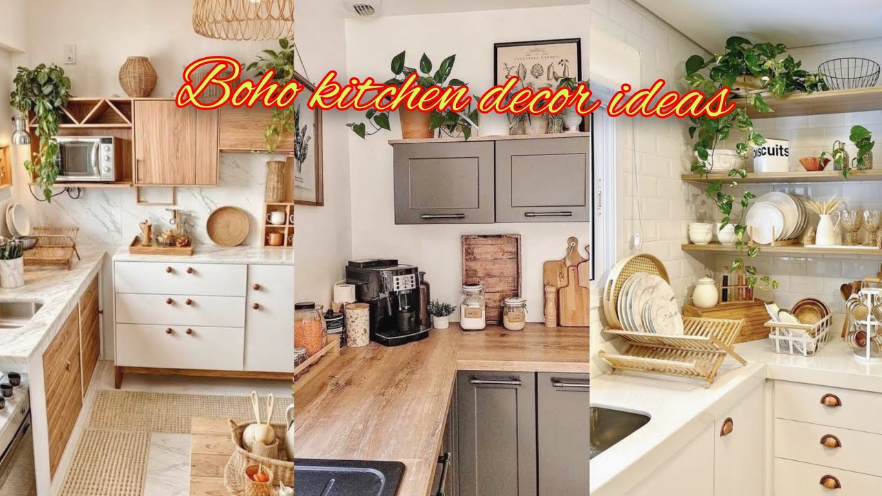 Преображение маленькой кухни в стиле бохо-коттедж 🌸 | Хитрости для экономии пространства и уютные...