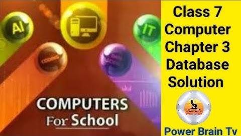 Chapter 3 Database || Class 7 Computer || Solution || @PowerBrainTv