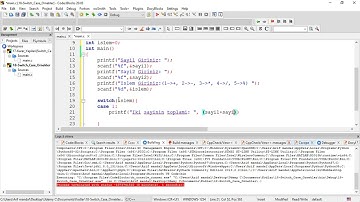 Gömülü Sistemler için C Programlama Eğitimi -Karar Yapıları (Switch-Case Uygulama)