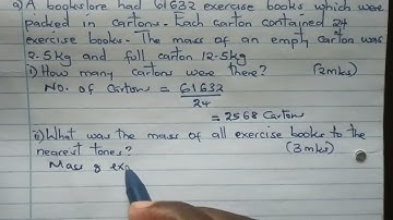 K.c.s.e 2023 Mathematics form 1.Word problems.