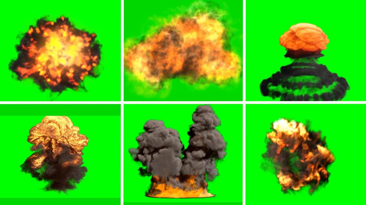 Explosion on Green Screen | 4K 60FPS Stock Footage - YouTube