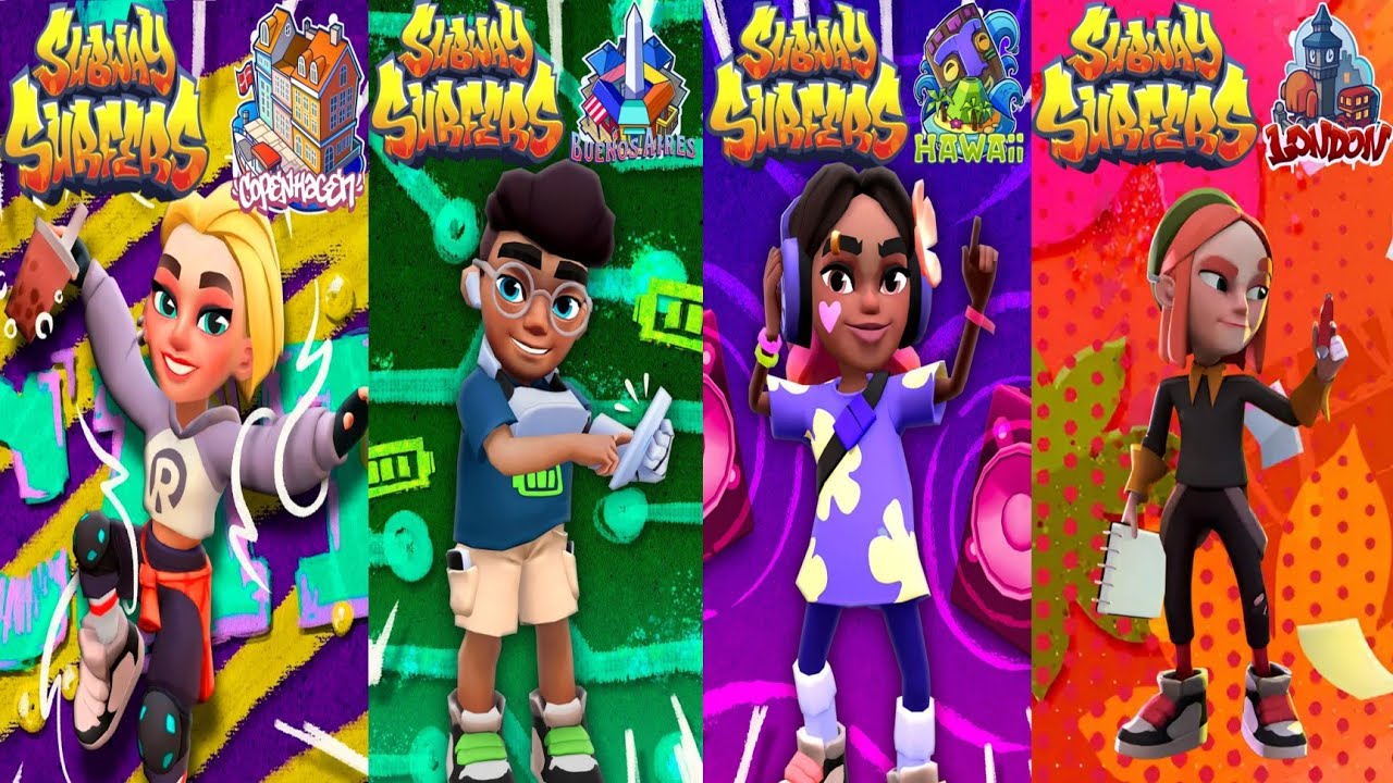 SUBWAY SURFERS RIVALS COPENHAGEN 2023 VS BUENOS AIRES 2023 VS HAWAII 2023 VS LONDON 2023