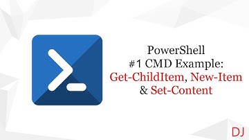PowerShell CMD Example Get-ChildItem, New-Item & Set-Content