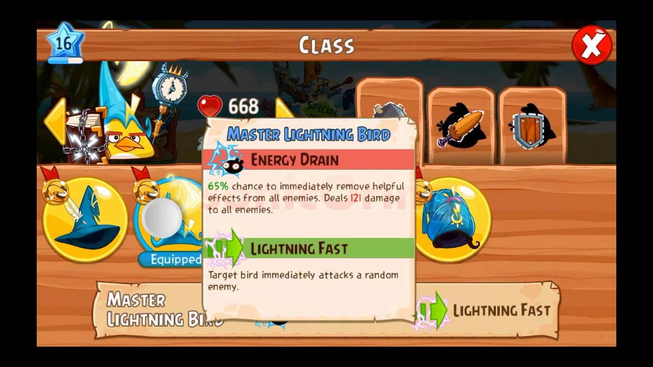 Angry Birds Epic Guide, Understanding the Bird Classes (headgear)