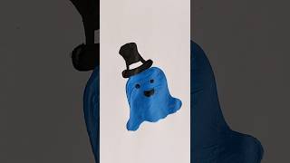 Halloween Ghost Acrylic Painting For Kids