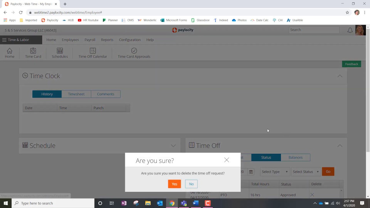 Deleting A Time Off Request On Paylocity YouTube deleting-a-time-off-request-on-paylocity-youtube