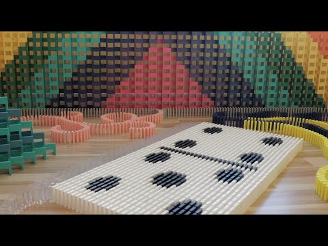 Видео: READY, SET, ACTION! 10,000 Dominoes for Domino Masters!