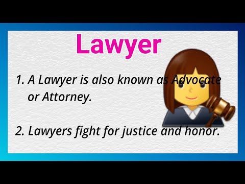 5 sentences about lawyer
