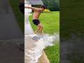 OFF THE DRIVEWAY!  He’s Skimboarding Across! 😳