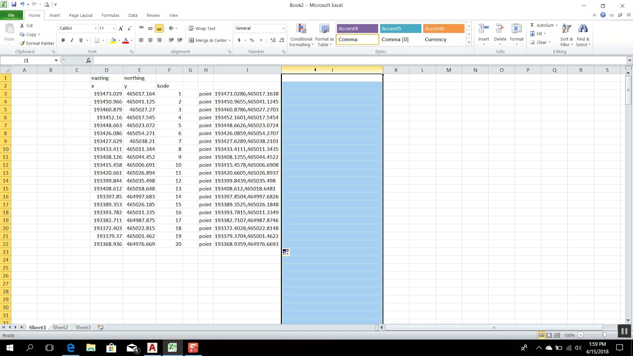 Cara Input Koordinat Dari Excel Ke Autocad YouTube Cara input koordinat dari excel ke autocad youtube