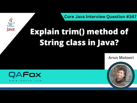 Explain trim() method of String Class in Java (Core Java Interview Question #347)