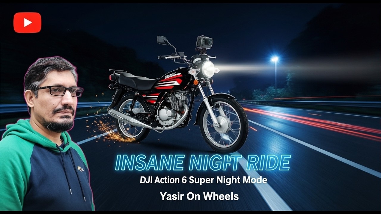 Dji Action 6 SuperNight Mode | Night Ride on Gs150