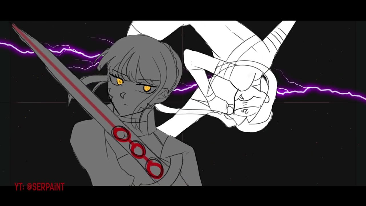 Fan animation practice  - Rider vs Saber