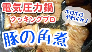 クッキングプロで豚の角煮を作ってみました。柔らかくできました！