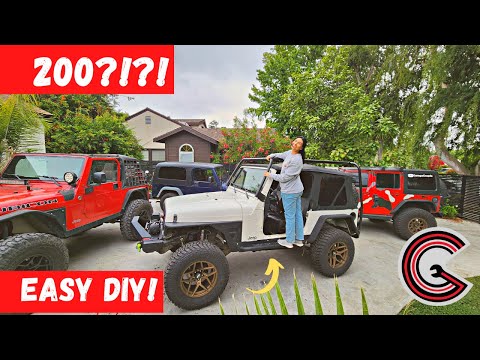 Episode 17: Cheapest ROCK Slider Install Jeep Wrangler TJ , FULL DIY Install + Coupon Code
