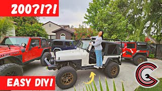 Episode 17: Cheapest ROCK Slider Install Jeep Wrangler TJ , FULL DIY Install + Coupon Code by Garage Couple 6,103 views 11 months ago 11 minutes, 38 seconds