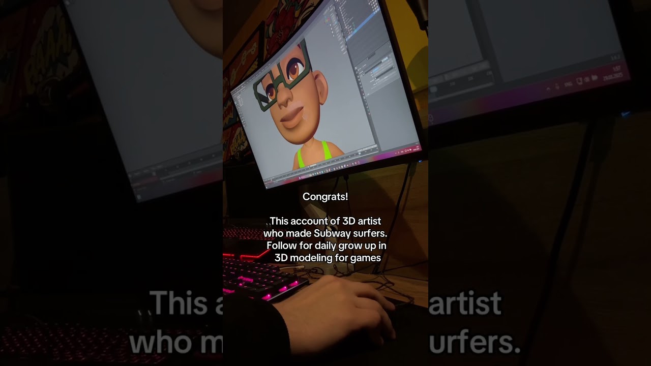 I made 3D models for Subway surfers. Subscribe for daily grow up in 3D modeling for games 🔥