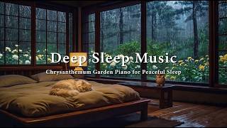 Cozy Chrysanthemum Garden piano - Sleep music with Rain Sounds [3 Hours] screenshot 1