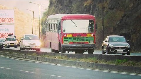 Msrtc bus | kolhapur -thane shivshahi | wai -swargate | lal pari bus going into highway tunnel