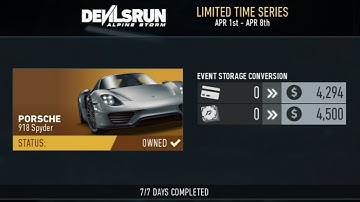 PORSCHE 918 Spyder (Day 7 - Unstoppable) | Special Events - Devils Run Alpine Storm