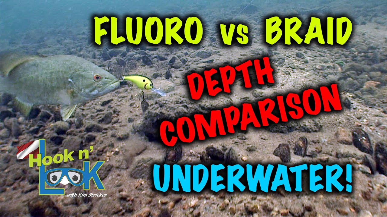 Fluoro vs Braid Depth Comparison - UNDERWATER!