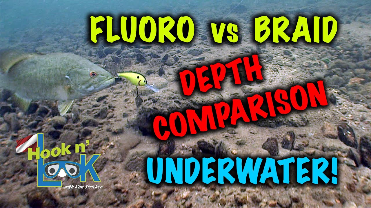 Fluoro vs Braid Depth Comparison - UNDERWATER! 