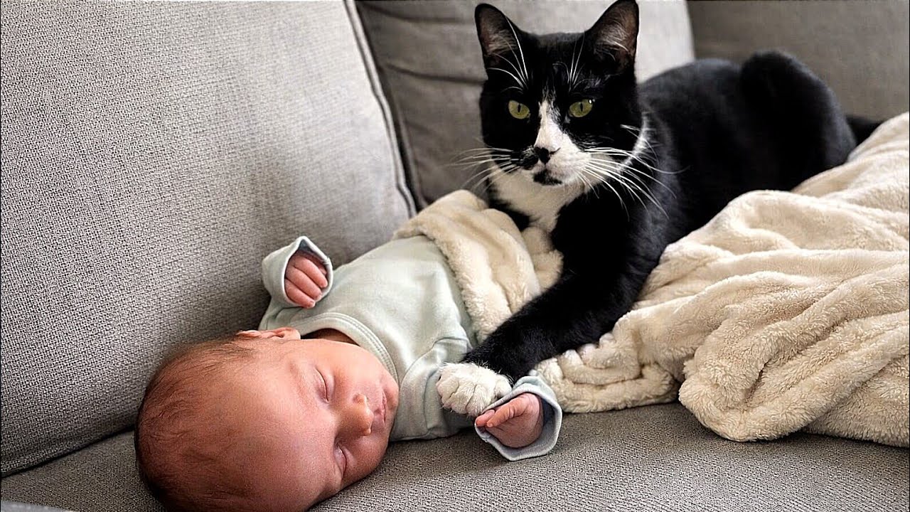 Когда милый малыш играет с милым котом | Смешные видео с котами 2026😹