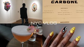 NYC vlog | dinner at Carbone, Leslie-Lohman Museum of Art, new nails & cooking shrimp pasta!