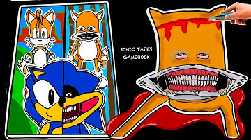 Making The Sonic Tapes📼SHIN SONIC Game Book➕TAILS Sonic Squishy 🫥 DIY 소닉 테이프