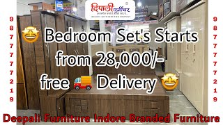 Bedroom sets collection🤩6x6 Double Bed, 3 Door wardrobe, Dressing, Night Table, Stool_Free Delivery