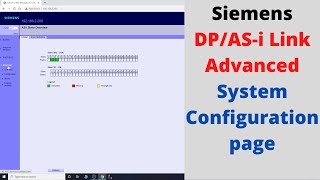 Siemens DP/AS-i Link Advanced Web interface, System Configuration page . English