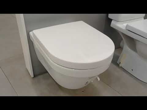 Безобідковий унітаз з плавним сидінням Villeroy&Boch Omnia Architectura New 4694HR01, видео 1