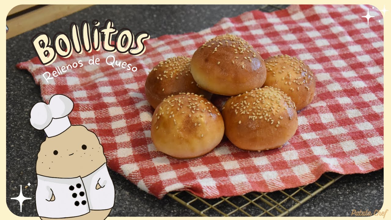 BOLLITOS RELLENOS DE QUESO CREMA | Panadería Básica - YouTube