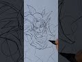 Drawing Goku Ssj God Fighting Stance 💪  #shortsdrawing