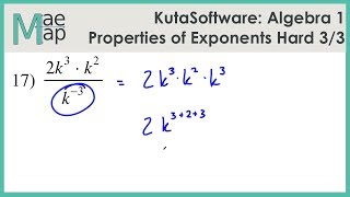 KutaSoftware: Algebra 1- Properties Of Exponents Hard Part 3