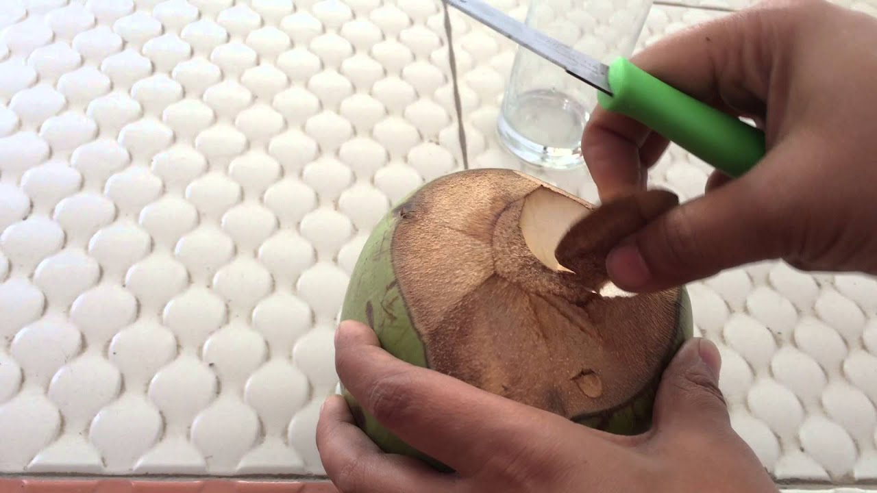 How to Cut Coconut for Water | Indian Edition | Healthy Kadai