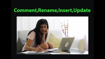 comment,rename table,insert and update in sql server 2016