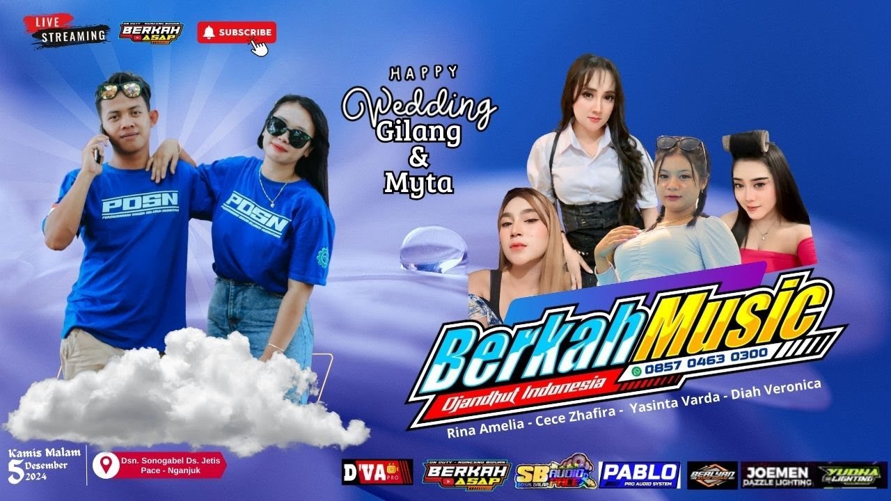 🔥💥🔥💥 Live  BERKAH MUSIC || Wedding Day GILANG & MYTA || PABLO & SB AUDIO SYSTEM