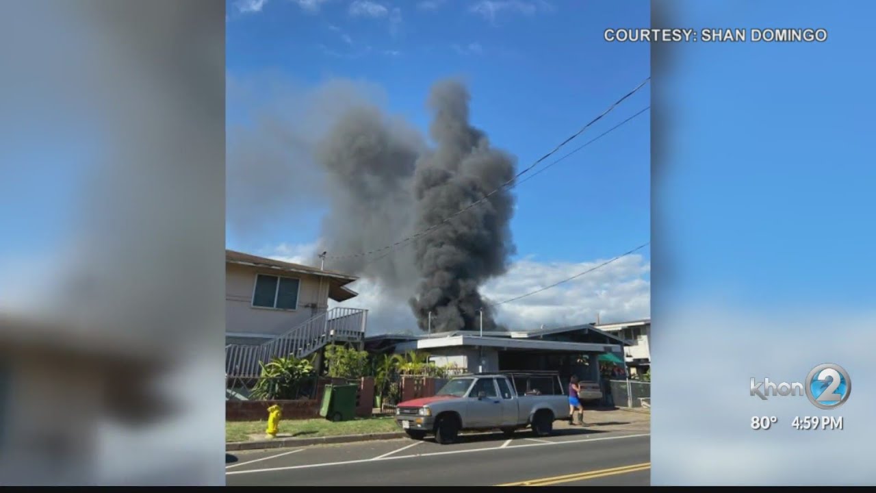 HFD responding to Waipahu house fire YouTube