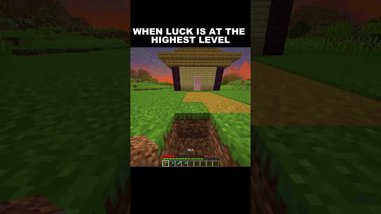 Minecraft when failure is on my side #minecraft #shorts #funny