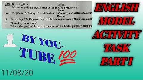 English model Activity task class 12