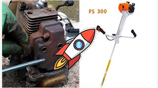 From scrap metal to professional brushcutter in 30 minutes.  Stihl Fs300 Fs350