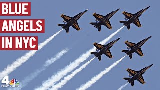 Blue Angels, Thunderbirds Fly By NYC in Honor of COVID-19 Fighters | NBC New York