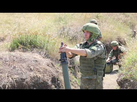 Russian cadets conducted live fire from D-30 howitzers and 2B14 mortars. Part 2